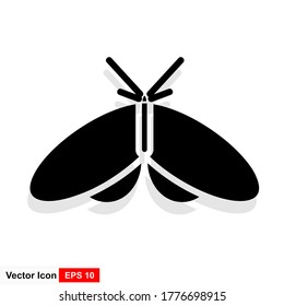 Butterfly vector icon in flat style. Insect concept.
