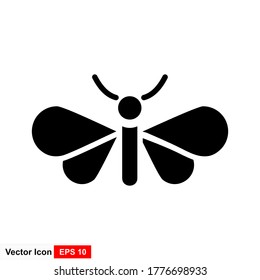 Butterfly vector icon in flat style. Insect concept.