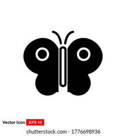 Butterfly vector icon in flat style. Insect concept.