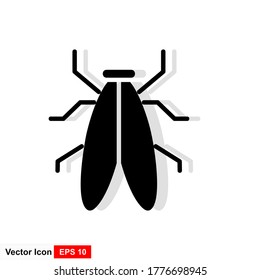 Butterfly vector icon in flat style. Insect concept.