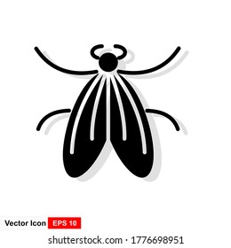 Icono vectorial de mariposa en estilo plano. Concepto de insectos.