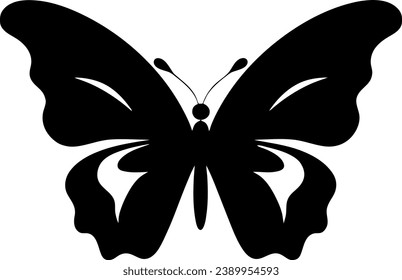 butterfly vector icon in flat style