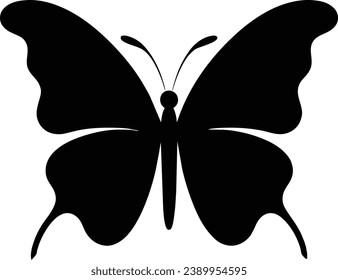 butterfly vector icon in flat style