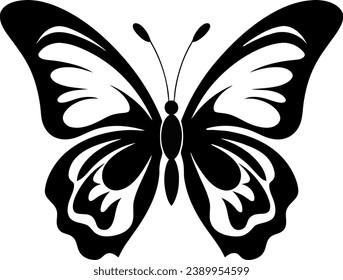 butterfly vector icon in flat style