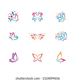 Butterfly vector icon illustration design