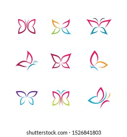 Butterfly vector icon illustration design