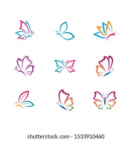 Butterfly vector icon illustration design