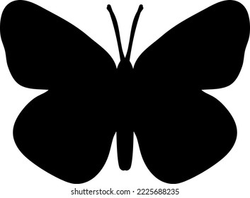 Butterfly vector icon illustration on white background.