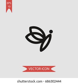 Butterfly vector icon, illustration symbol