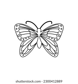 Butterfly vector icon. insect illustration sign. moth symbol.
