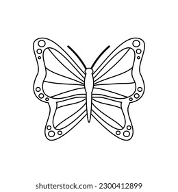 Butterfly vector icon. insect illustration sign. moth symbol.