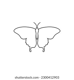 Butterfly vector icon. insect illustration sign. moth symbol.