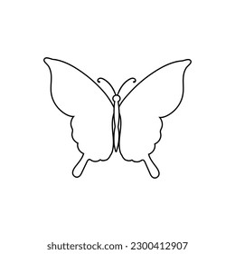 Butterfly vector icon. insect illustration sign. moth symbol.