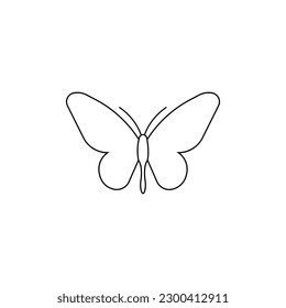 Butterfly vector icon. insect illustration sign. moth symbol.