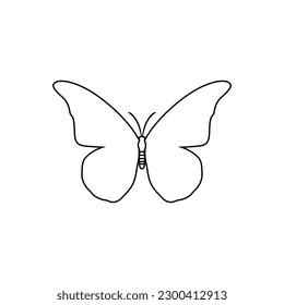 Icono vectorial de mariposa. signo de ilustración de insecto. símbolo de polilla.