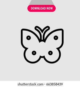 Butterfly vector icon, Insect with wings symbol. Simple, modern flat vector illustration for mobile app, website or desktop app 