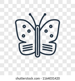 Butterfly vector icon isolated on transparent background, Butterfly logo concept