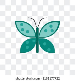 Butterfly vector icon isolated on transparent background, Butterfly logo concept