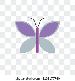 Butterfly vector icon isolated on transparent background, Butterfly logo concept