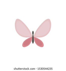 butterfly vector icon isolated on a white background