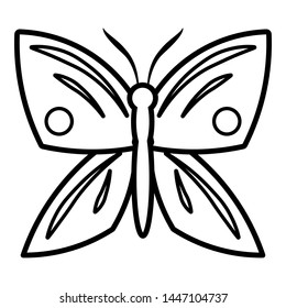 Butterfly vector icon, logo, avatar of social networks.