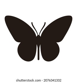 butterfly vector icon on white background