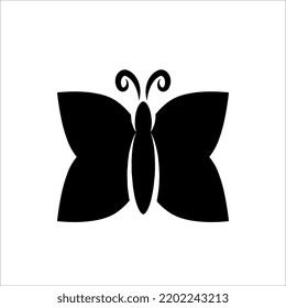 Butterfly vector icon on white background