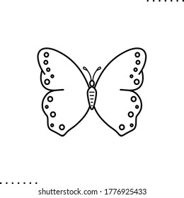 Butterfly vector icon in outlines