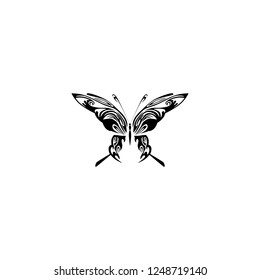 butterfly vector icon. butterfly sign on white background. butterfly icon for web and app