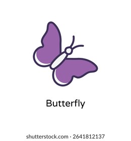 Butterfly vector icon stock illustration