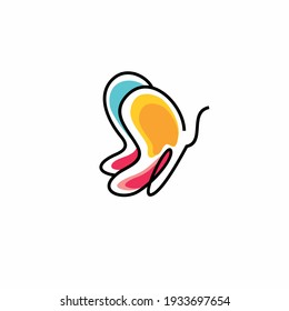 diseño de símbolo de icono del vector de mariposa