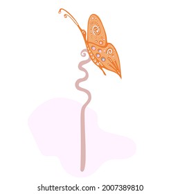butterfly vector icon symbol design floral design stationery, mug, t-shirt, phone case trendy style