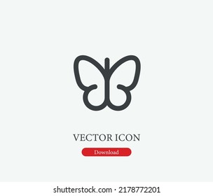 Butterfly vector icon. Symbol in Line Art Style for Design, Presentation, Website or Mobile Apps Elements, Logo. Butterfly symbol illustration. Pixel vector graphics - Vector