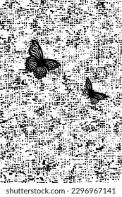 Butterfly-Vektorsymbol transparent auf weißem Hintergrund EPS 