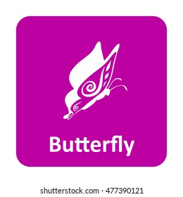Butterfly vector icon for web and print