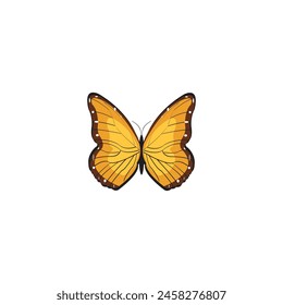 Vector de mariposa, icono. fondo blanco eps