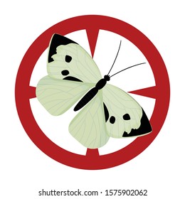 Butterfly vector icon.Cartoon vector icon isolated on white background butterfly .