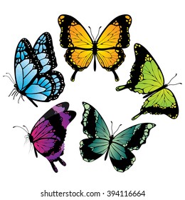 Butterfly vector icons