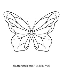 Butterfly vector icons isolated on white background