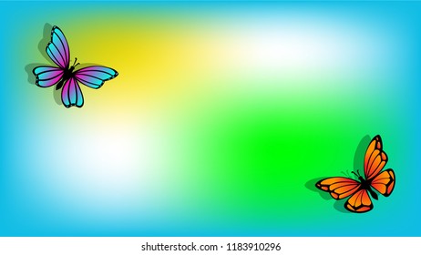 butterfly vector illustration, butterfly background illustration full color