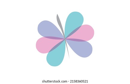 Butterfly vector illustration. Business sign template for Beauty Industry, Salon, Cosmetic labeling, Boutique. Vector graphics for concept of femininity, beauty, freedom.