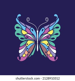 Butterfly vector and illustration in colorful design