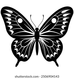 Ilustración vectorial de la mariposa: Diseños de insectos delicados y hermosos