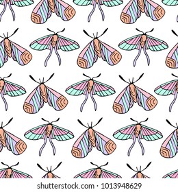 Butterfly vector illustration. Doodle style. Design, print, logo, decor, textile, paper.