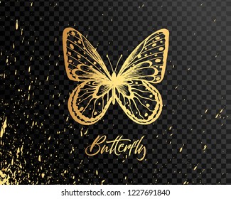 Butterfly. Vector illustration. Elegant butterfly logo for feminine business. 