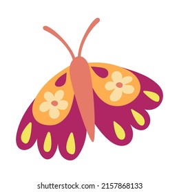 Butterfly. Vector illustration. Happy Birthday.