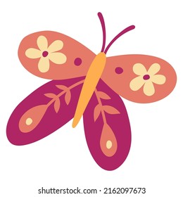 Mariposa. Ilustración vectorial. Feliz cumpleaños.