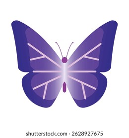Butterfly vector illustration. Butterfly icon in flat style
