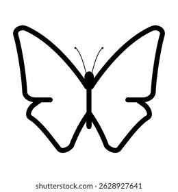 Butterfly vector illustration. Butterfly icon in line style. Butterfly icon isolated on white background