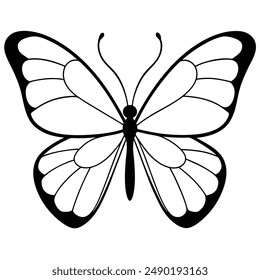 "Butterfly Vector Illustration - Isolated Butterfly Design for Creative Projects"

